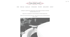 Desktop Screenshot of forlornhopewines.com